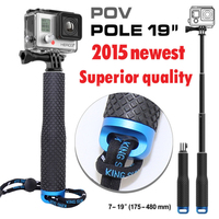 Aluminum Stick Extendable Hand Monopod gopro with Mount Adapter for GoPro Hero 4 3+ 3 2 1 HD SJCAM SJ4000 For Xiaomi  monopod