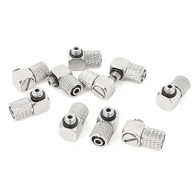 10 Pcs 5mm Male Thread Elbow Fitting Quick Joint Connector for 6mmx4mm Air Pipe