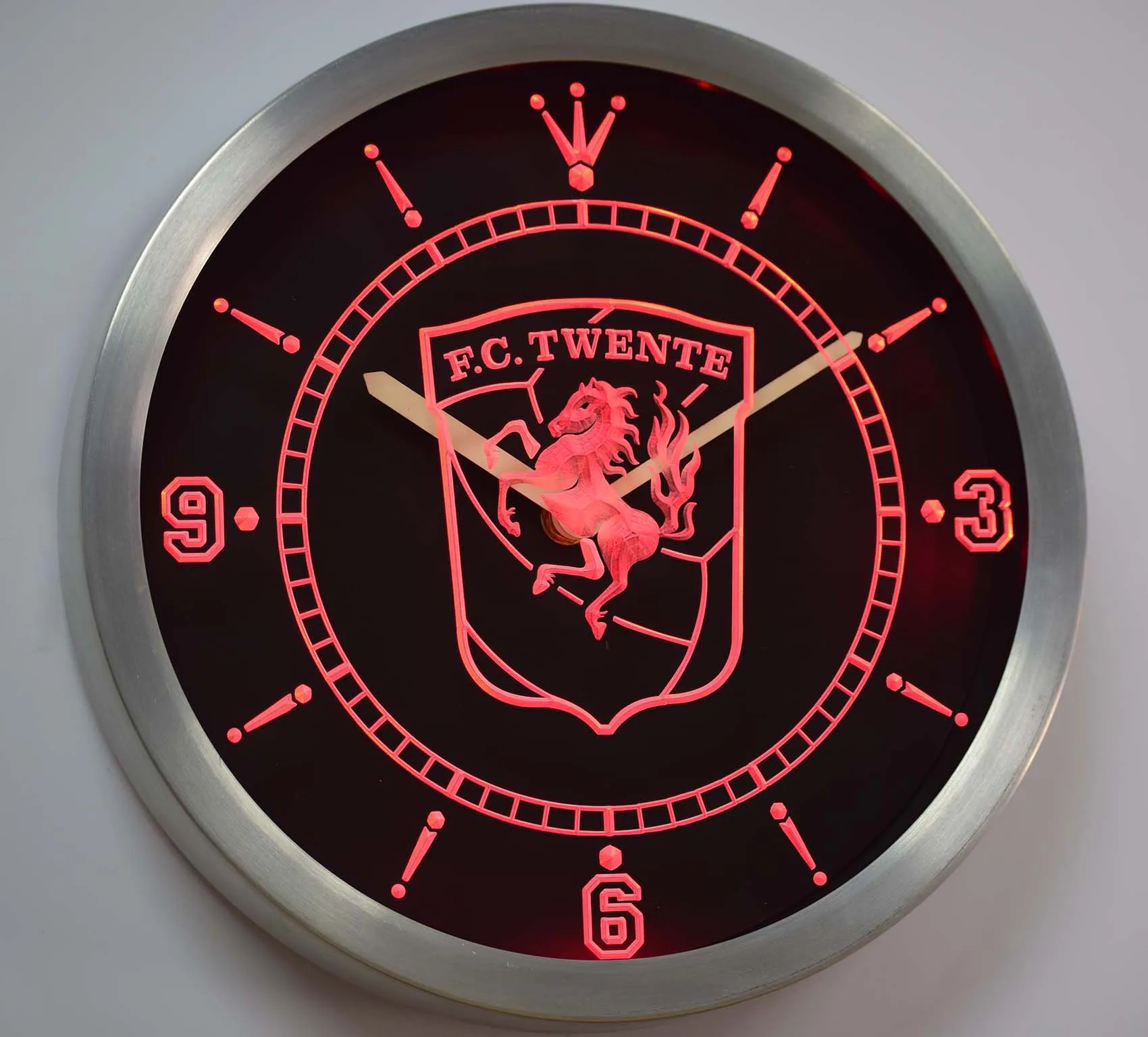 nc1005 FC Twente Enschede Eredivisie Neon Light Signs LED Wall Clock