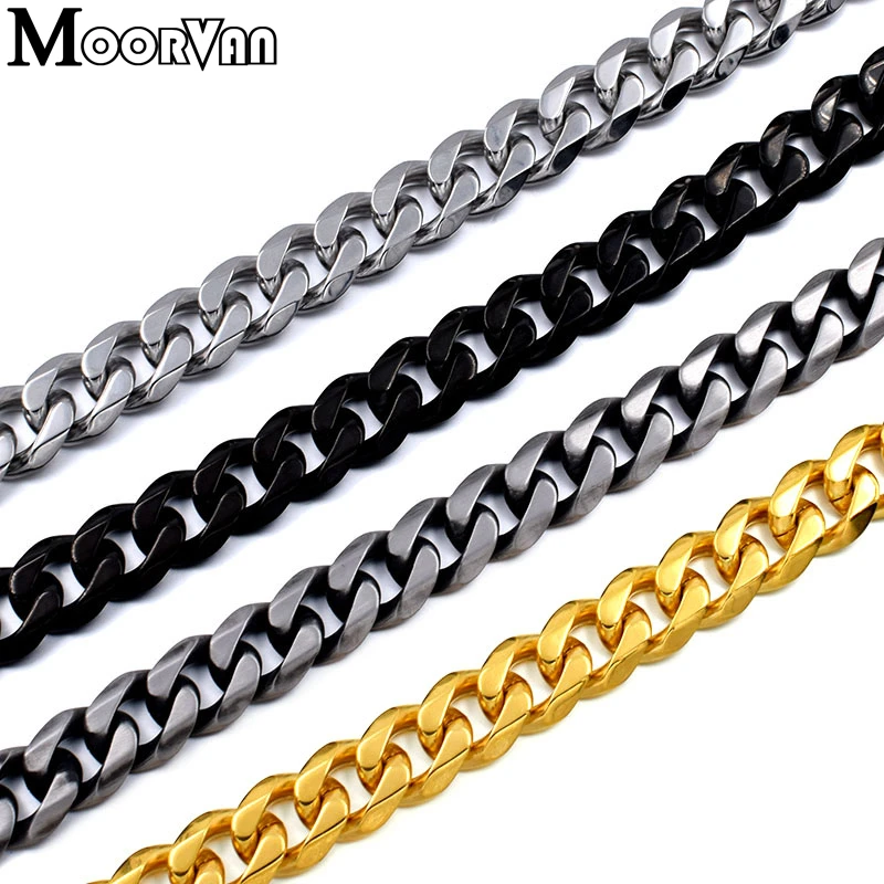 Cool Men Stainless Steel Bracelet 18/19/20cm Custom Length Women Bracelet & Bangle Punk Rock Party Jewelry Party 2021 New B709