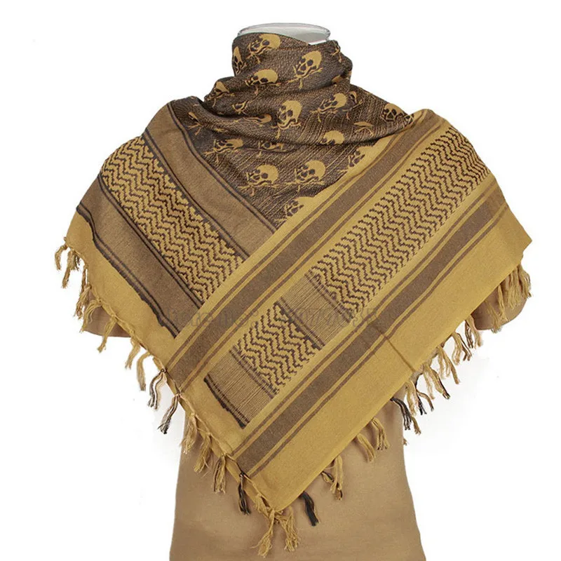 100% Cotton Arab Keffiyeh Shemagh Scarf Outdoor Military Men Winter Windproof Scarves Thickened Square Women Scarves Fashion