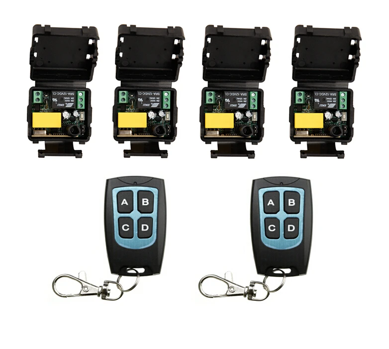 

AC 220 v 1 ch RF wireless remote control switch 4 pcs 35*32*20mm receiver +2 pcs waterproof transmitter