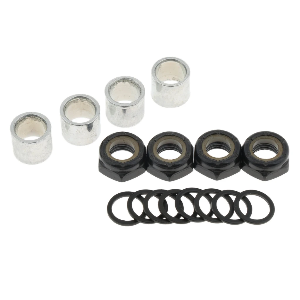 

Skateboard Truck Speed Kit Axle Washers Nuts Spacers for Bearing Performance