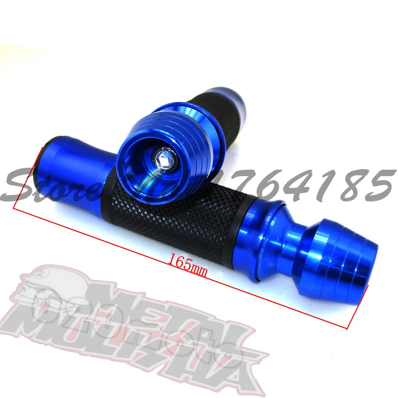 Hb-020-bl azul ATV de aluminio y caucho 7/8 '' CNC Handle Bar apretones de la mano traje de gama para gas del acelerador