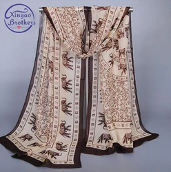 2018 new fashion chiffon shawls Stole Scarf women sweet female ladies women elephant animal print Long Soft Wrap Winter Scarf