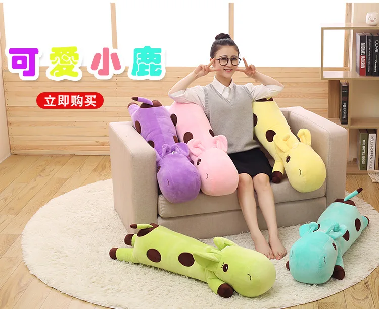 

big plush cute cartoon spots giraffe toy lovely giraffe pillow birthday gift about 110cm