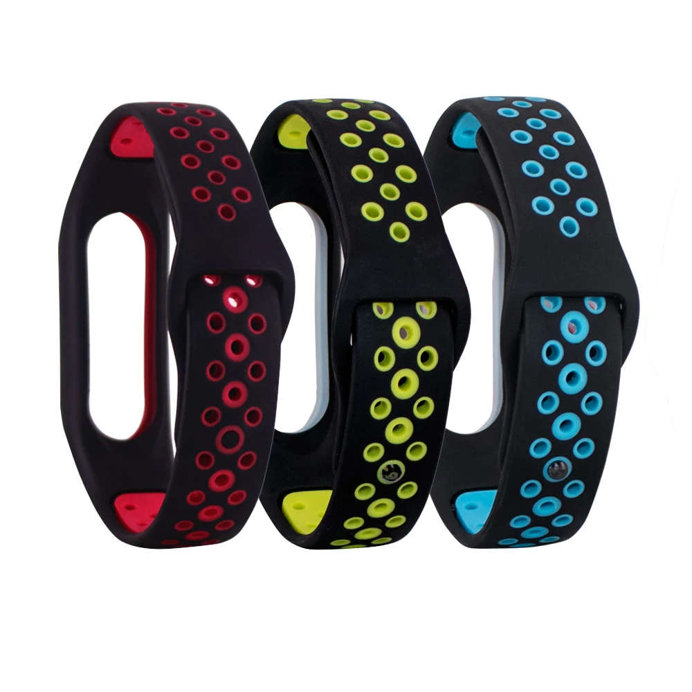 Colorful Bracelet for Xiaomi Mi Band 2 Strap Silicone Strap Mi Band 2 Bracelet Wristbands Band Wrist Strap for Xiaomi Mi Band 2