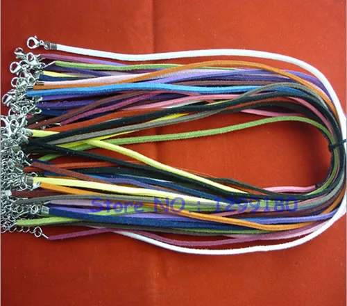 Onebeading 17-19 인치 조정 가능한 혼합 색상 블랙 목걸이 한국 벨벳 코드 문자열 약 3mm DIY 쥬얼리 만들기 20 개