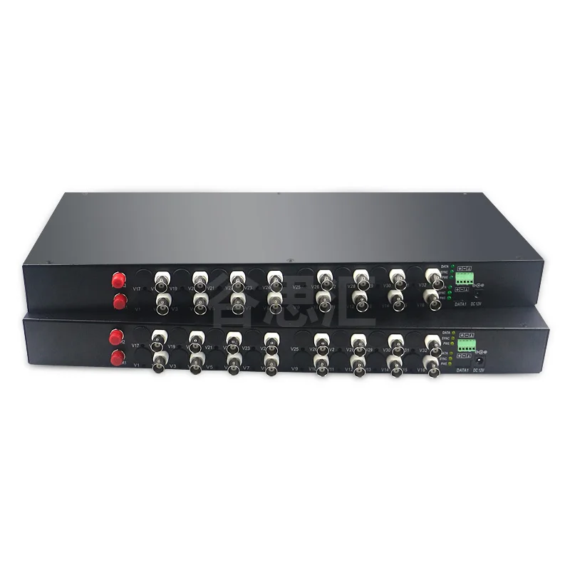 

1080P HD AHD CVI TVI Fiber Optical Video Converter 16 Channel Video Media Converter with RS485 Data Single Mode Duplex 10KM