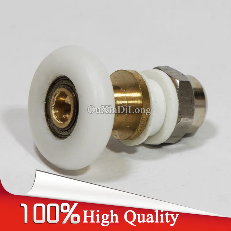 Hotsale 8PCS Shower Bathroom Sliding Door ROLLERS /Runners/Wheels/Pulleys Brass Core Partiality Pulleys Diameter 23mm/25mm/27mm