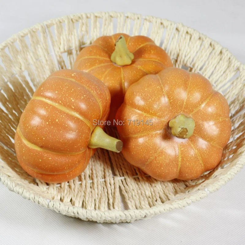 

9CM red Artificial vegetable fake pumpkins kitchen Restaurant home easter festival decoration photography props small pumpkin