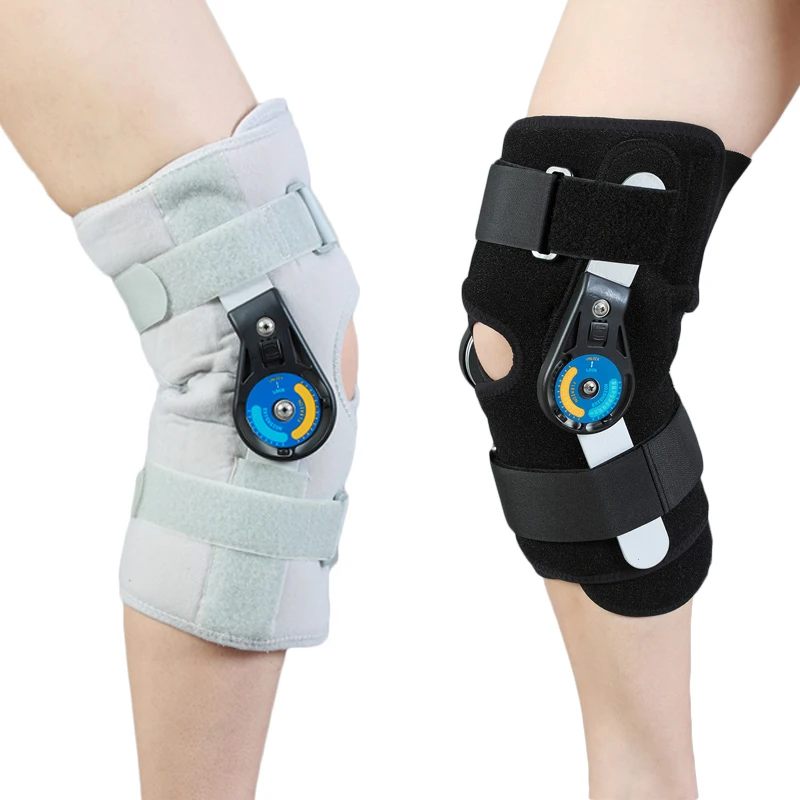 ROM Patella Knee Braces Support Pad  Orthosis Belt Hinged Adjustable Short Knee joint lateral stability Prevent hyperextension