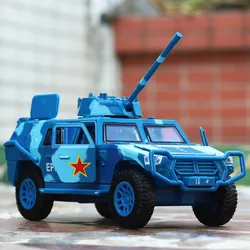 Best selling 1:32 Dongfeng Warrior military alloy car model,sound and light pull back off-road vehicle model,free shipping