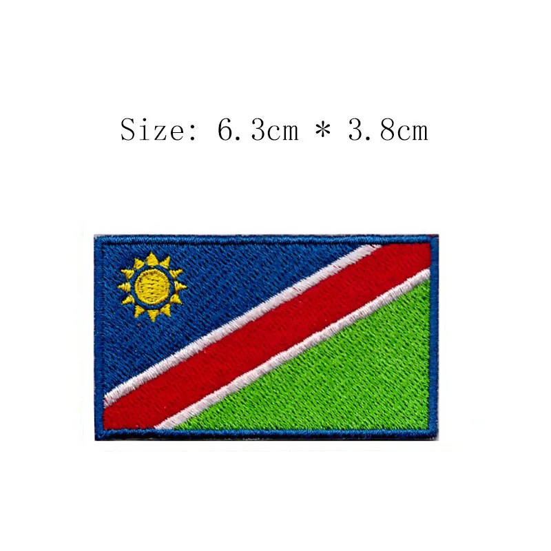 The Republic of Namibia embroidery flag patch Windhoek city emblem Wholesale free shipping iron sew on bag left chest or sleeve