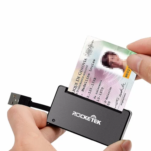 ROCKETEK SCR3 CAC ID SIM 칩 스마트 카드 리더기, USB 2.0 슈트, CAC (범용 액세스 카드), 정부 ID 국가 ID 카드 