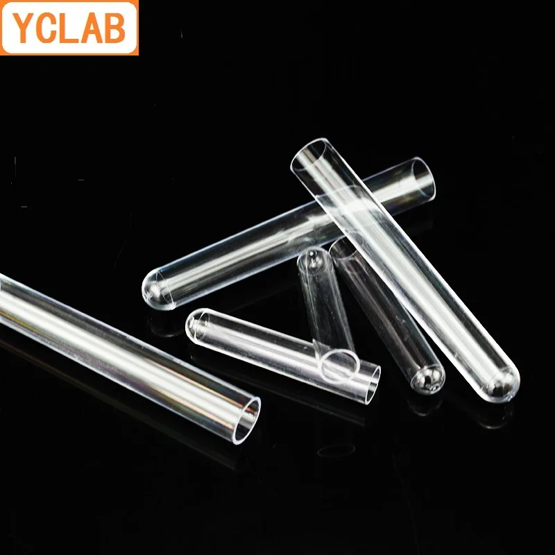 YCLAB 10PCS 15*100mm Radio Immunoassay Test Tube Hard Plastic Sample Tube Laboratory Chemistry Equipment