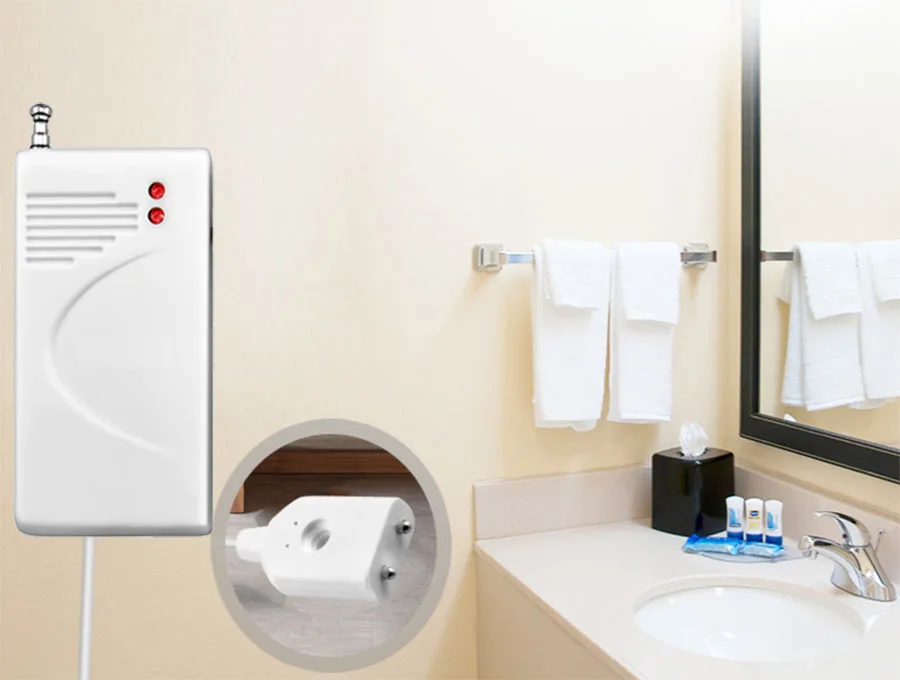 Sgooway Wireless Water Leakage alarm rilevatore di intrusione sensore di perdite funziona con GSM PSTN SMS Home House Security per sistema di allarme