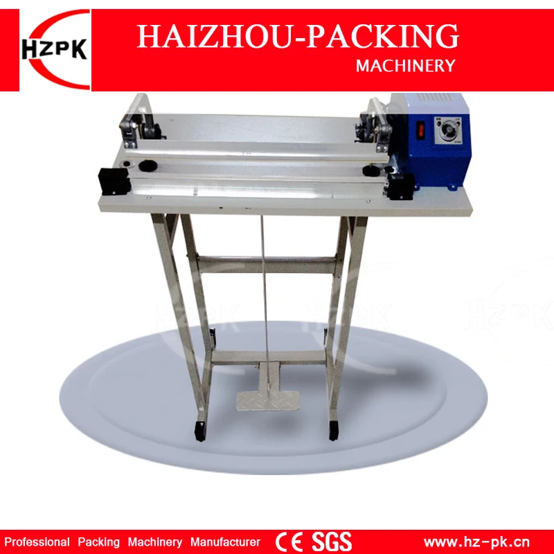 HZPK Pedal Impulse Sealer Packing Machine Food Saver With The Optional Color Strip Coder For Plastic Bags Aluminum Foil SF-300