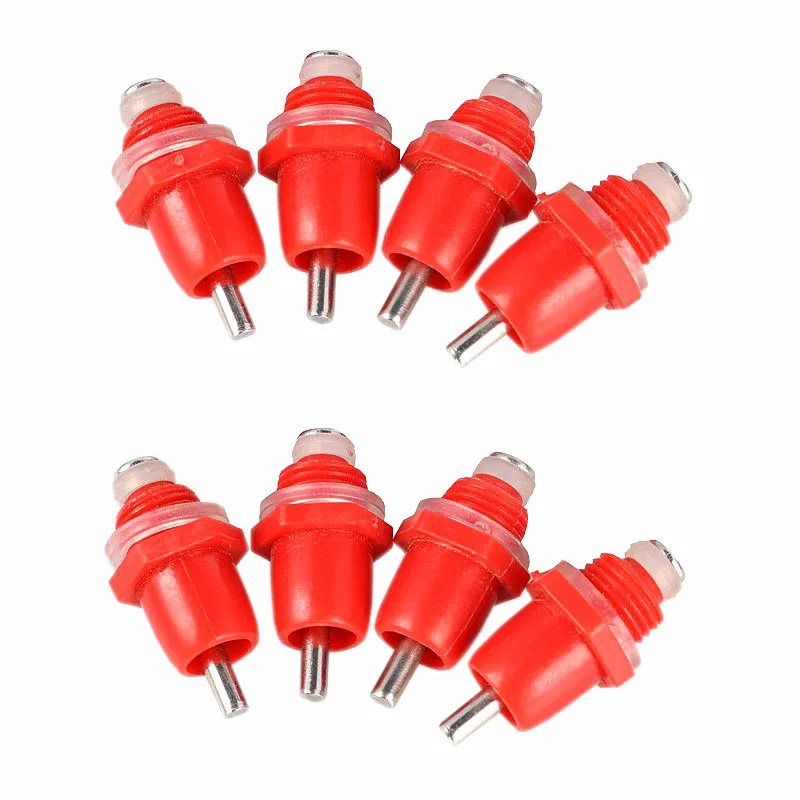 10 Pcs Pcs Poultry Duck Chicken Nipple Drinker Drinking Fountain Red Spring Type Mouth Water Poultry Farming Feeding Equipment