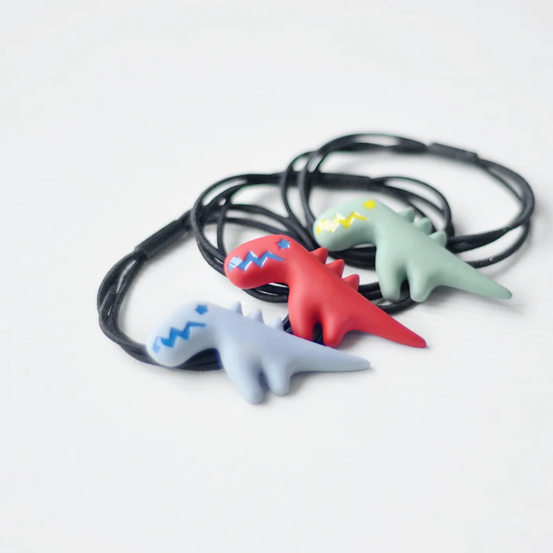 New Creative Cute Matte Little Dinosaur Children Kids Hair Ropes Cartoon Animal Hair Band Hair Ring Girls Women Hair Accessories