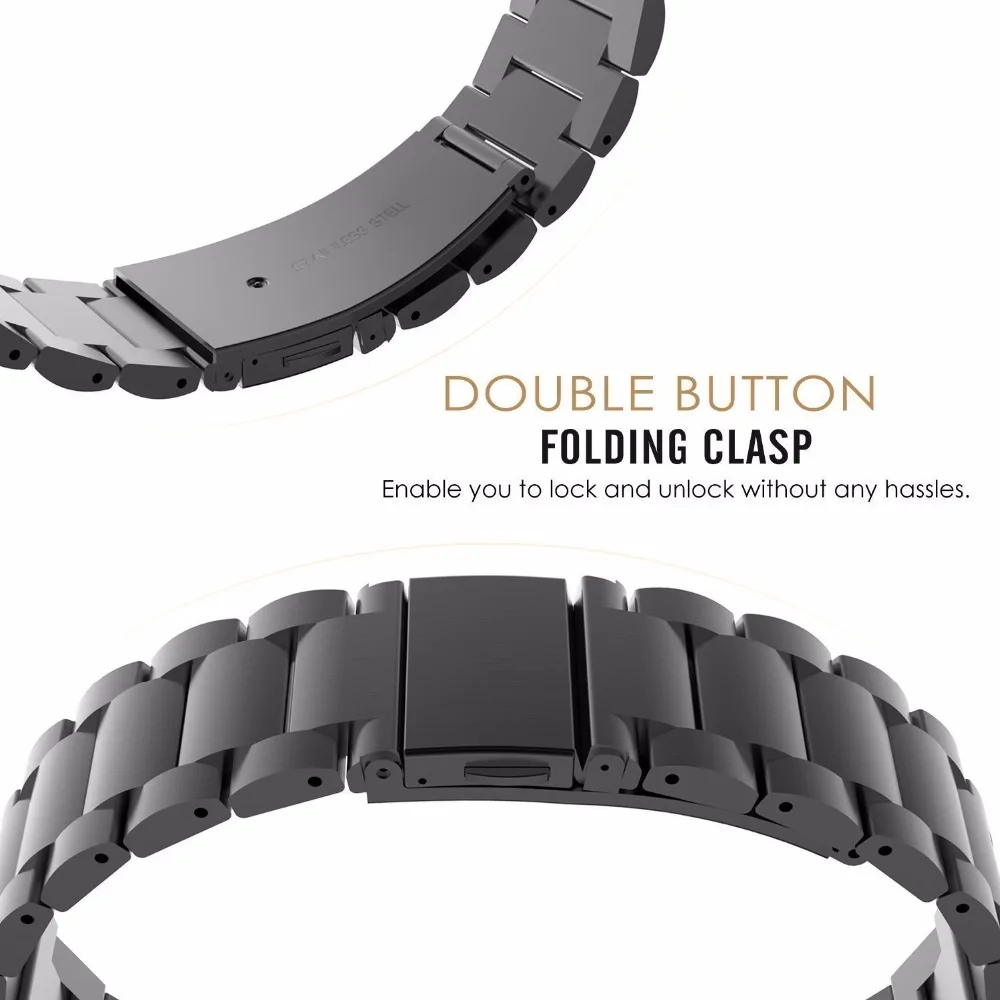 18 20 22 24 mm Voll-Edelstahl-Armband für SAMSUNG GEAR S3 S2 Classic Straps Galaxy Watch 42 46 mm Huawei Watch 2 Pro/GT – Detail 6