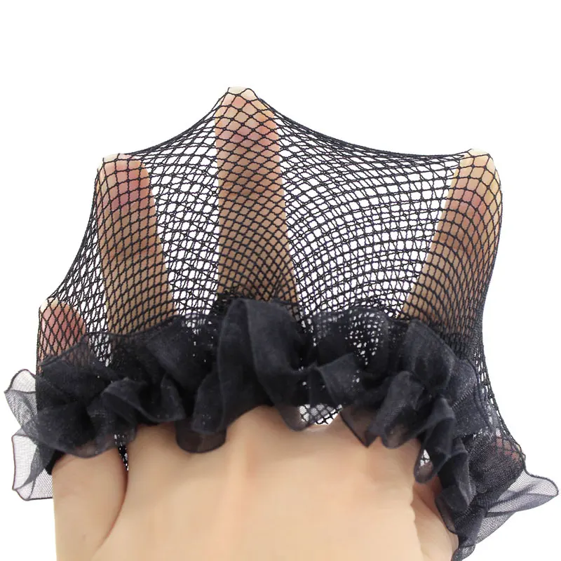 Bonito moño de redecilla para niña, cubierta de red para el pelo, accesorios para el cabello de Ballet para mujer, moño de ganchillo de patinaje negro, 10 Uds.