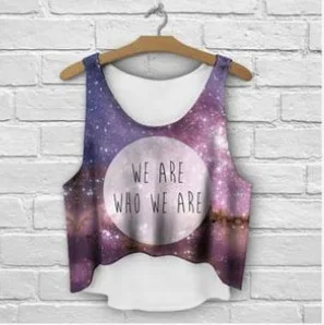 ZHBSLWT multicolor T-Shirt 3D Stampa carro armato delle donne top & camis stampato senza maniche della maglia di estate delle ragazze breve crop top