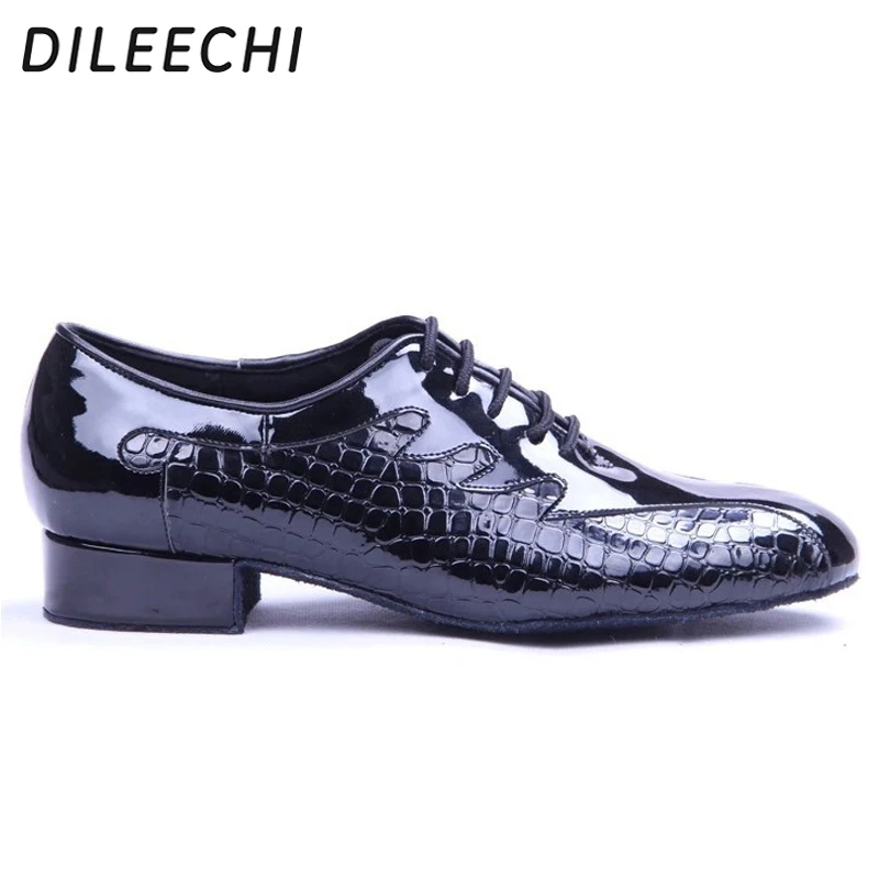 DILEECHI new arrival adult men's modern dance shoes black leather Latin dance shoes sandals sneakers men teacher dance shoes