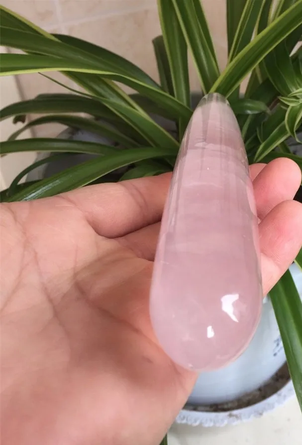 Natural rose crystal massage stick