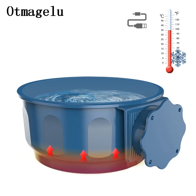 Winter Heating Suspended Pet Feeder Crate Bowl For Puppies Pet Dog Cat Bowls Food Water Insulation Bowl Food Container For Cage