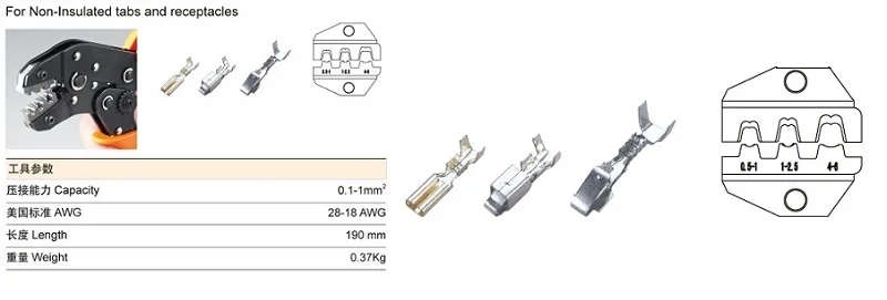 New 1 pc ratchet uốn tóc bồng cụ uốn tóc bồng plier 0.1-1mm2 AWG 28-18 S28B