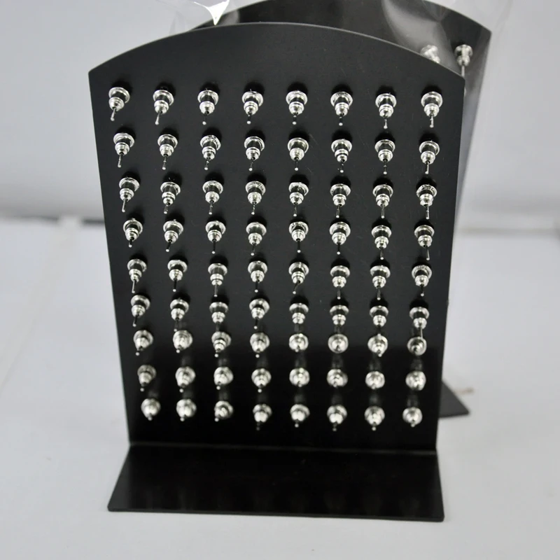 One Card 36Pairs Fashion Stainless Steel Multicolor Rhinestone Stud Earrings Wholesale Women Jewelry Lots LB286