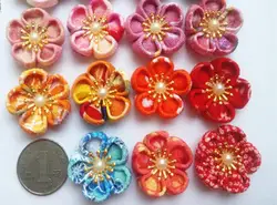 Handmade Japanese Wind Flower for Pet Dogs, Hair Accessories, Top Clip, Pumpkin Flower, Grooming Accessories