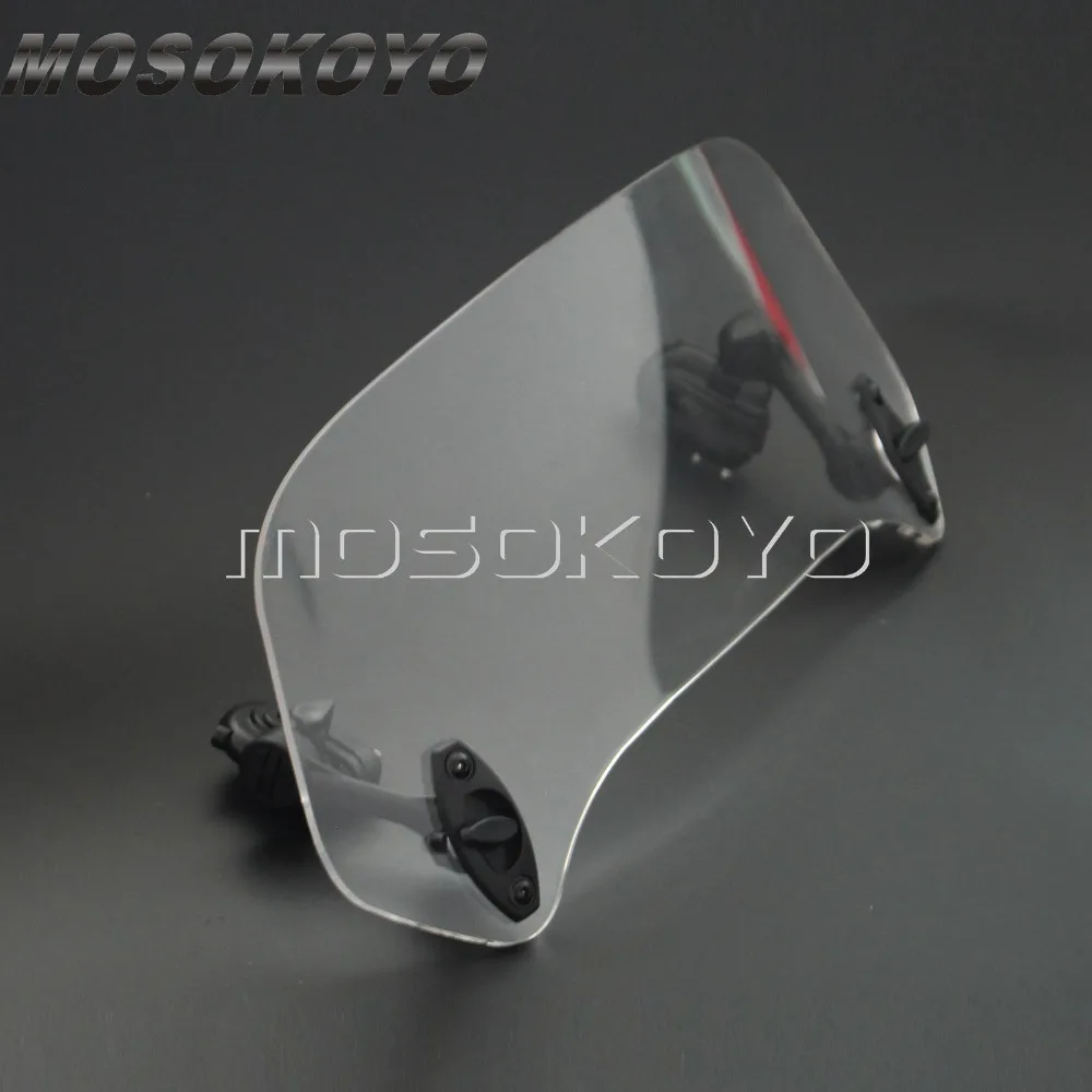 Transparent Motorcycle Risen Adjustable Wind Screen Windshield Spoiler Air Deflector for Honda BMW F800 R1200GS KAWASAKI YAMAHA