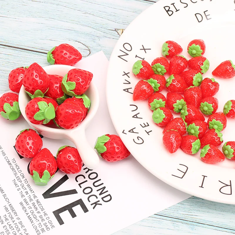 BoxiSlime Supplies Toys New Fruit Strawberry Charms Addition Accessories DIY Decor For Fluffy Clear Crystal Slime Gift