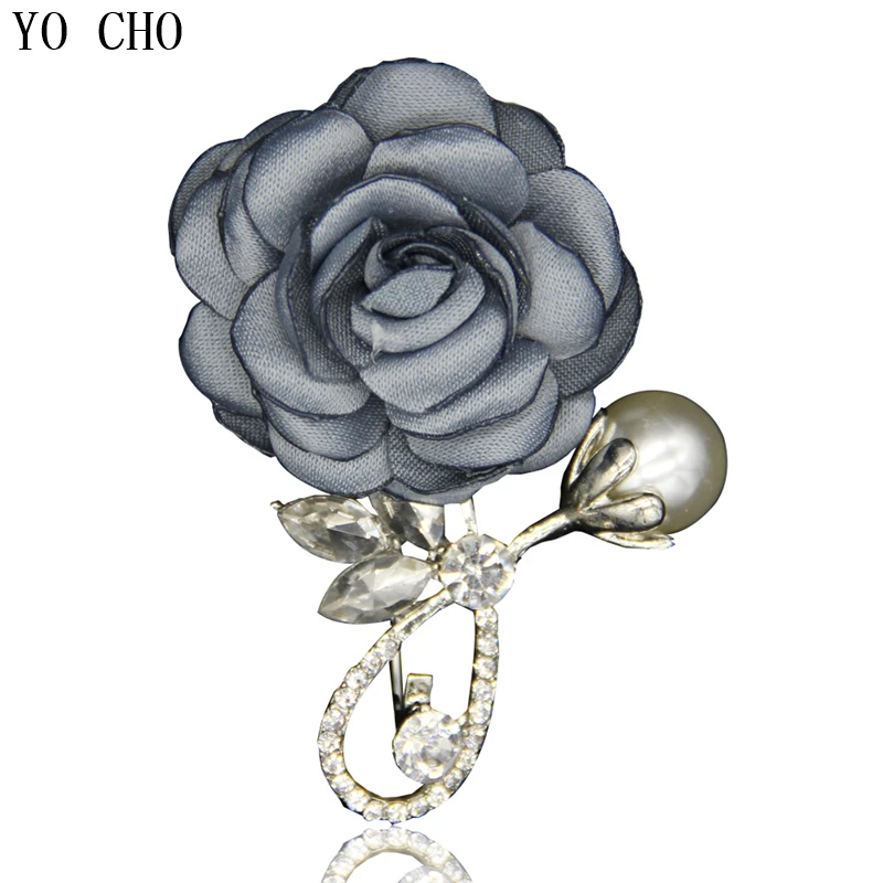 YO CHO-broches de Boutonniere para hombre y mujer, Pin de solapa artesanal para boda, reunión de negocios, fiesta, elegante, ramillete de boda