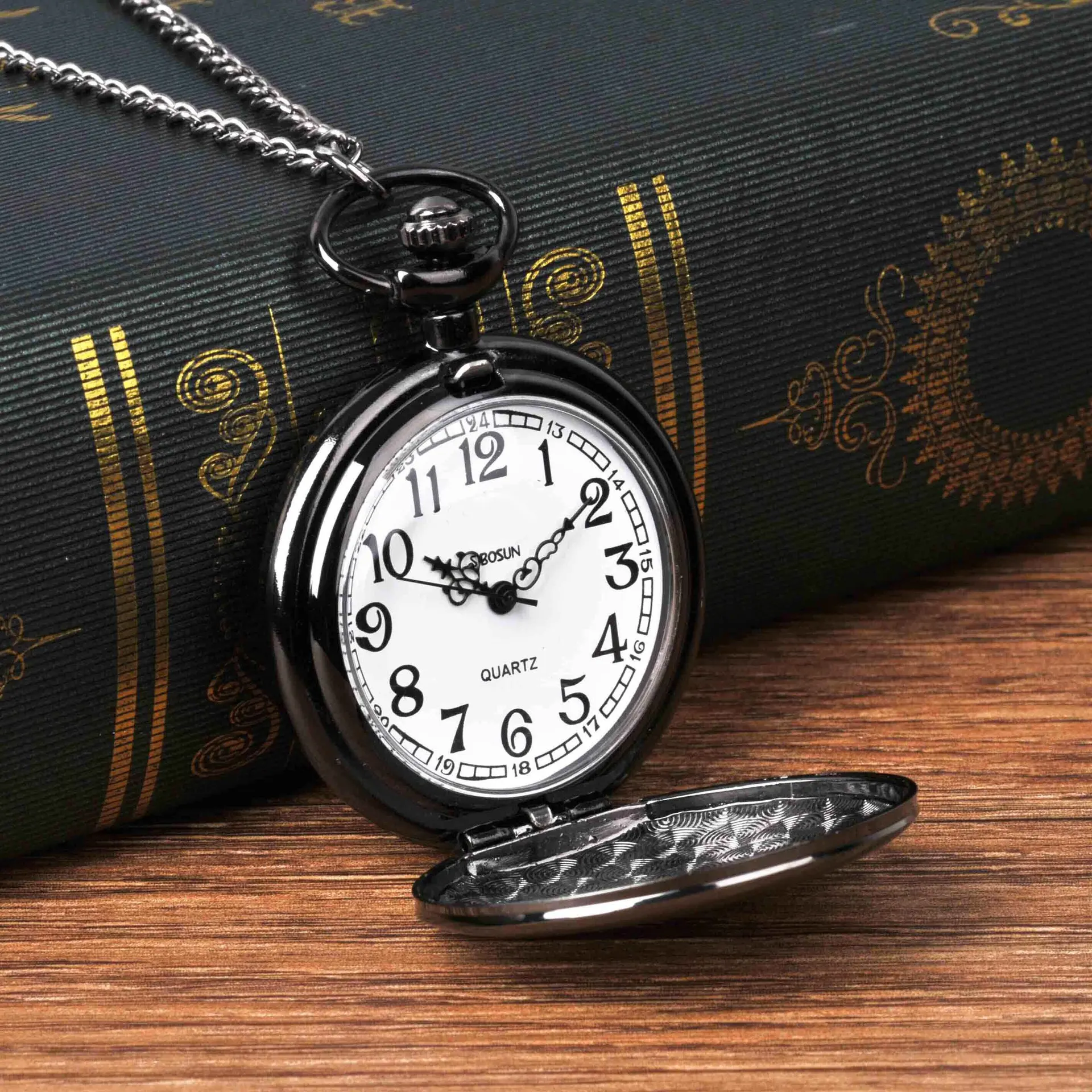 FOT Pocket Watch Personalized Pattern Steampunk Retro Vintage Quartz Roman Numerals Pocket Watch 'TO MY Brother' Boys Watch Gift