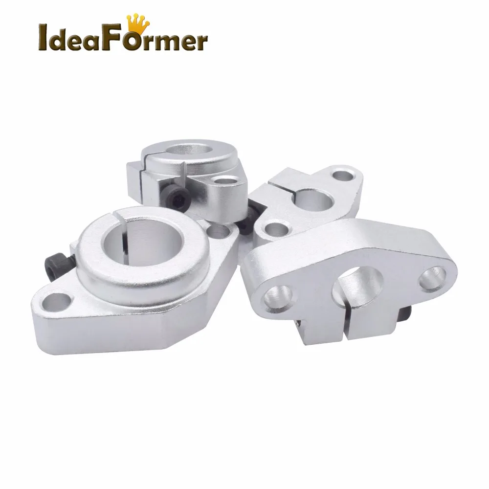 Soporte de eje de rodamiento SHF8 SHF10 SHF12 SHF16 para varilla de 8mm, 10mm, 12mm, 16mm, soporte de eje redondo Diy XYZ Table CNC Router 3D impresora