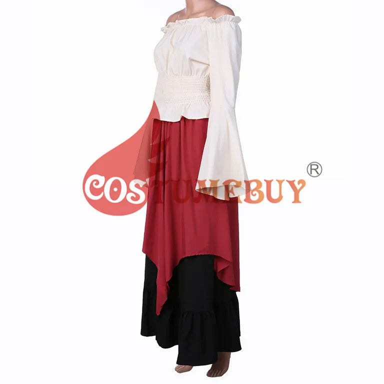 Costumebuy clássico medieval estilo europeu central feminino cosplay trajes halloween carnaval feminino cosplay estilo retro vestido