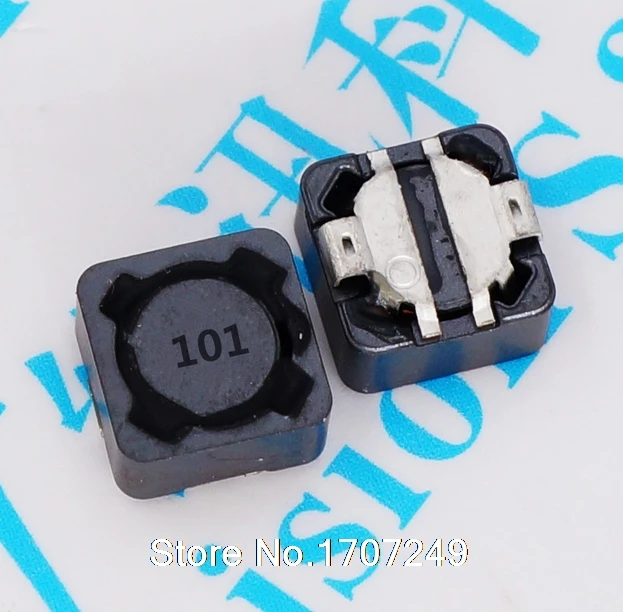 Free Shipping 100pcs/lot 7*7*4 100UH Power shielding inductance SMT SMD Patch Shielding Power Inductors M89 (Marking: 101)