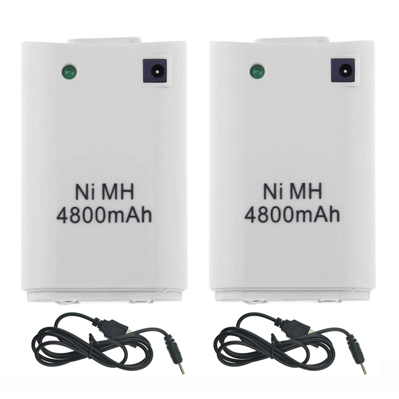 2Pcs Rechargeable Gamepad Battery With USB Cable For XBOX 360 Wireless Gamepad Controller Batteria Joystick Battery