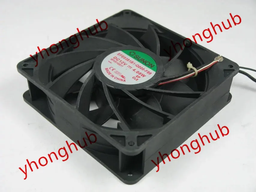 

SUNON EFE0381B1-Q000-F99 DC 12V 4.08W 140x140x38mm Server Cooling Fan