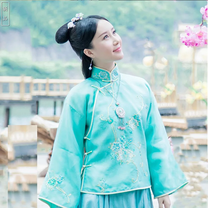 6 Designs ShuChang Qing Dynasty Princess Embroidery Costume Hanfu for TV Play Legend of LongZhu Wu Jian Dao female hanfu