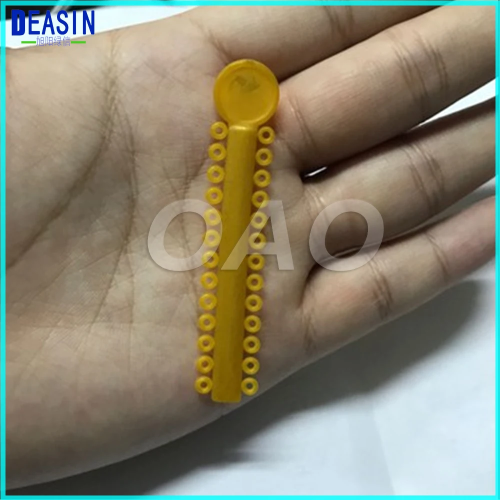 DEASIN 2018 Dental Orthodontic Materials Transparent Color Ligature Ties Rubber Band Elastic Dentist Products  2 Pack(80pcs)