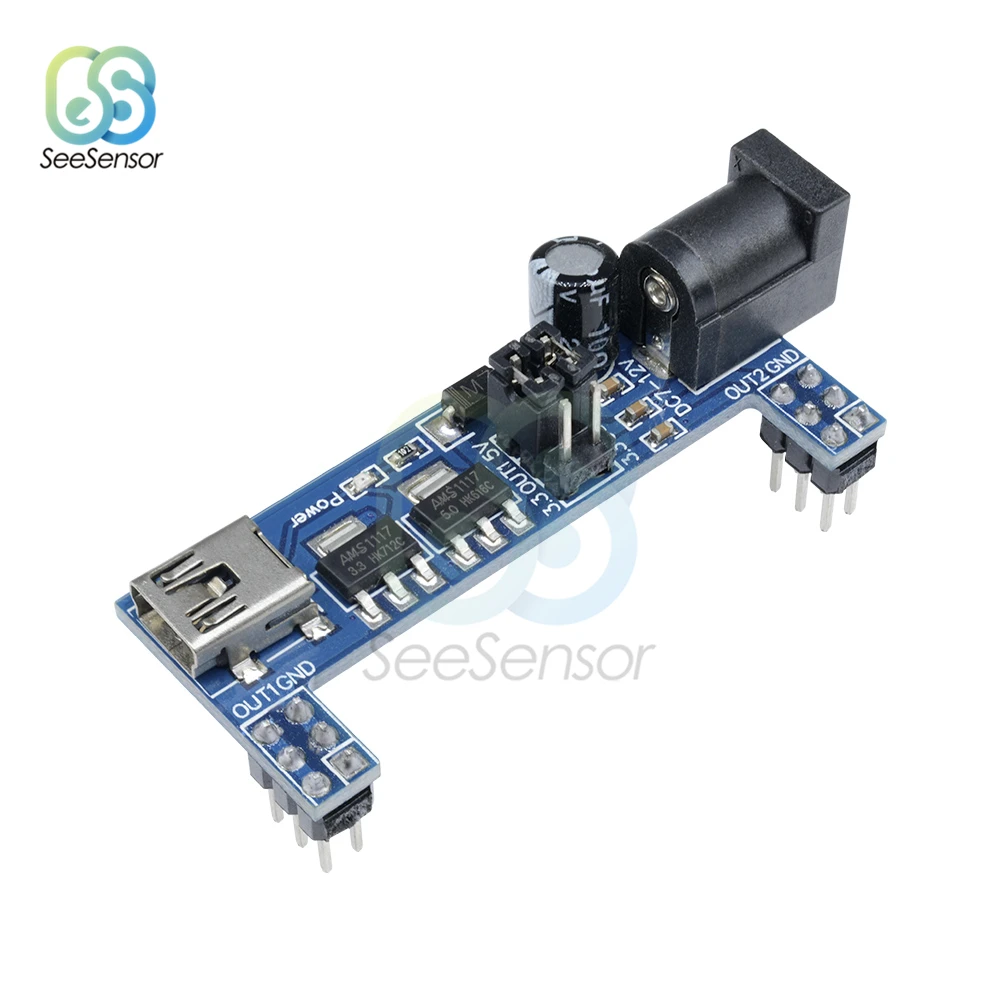 MB102 Modul Catu Daya Breadboard DC 3.3V 5V untuk Catu Daya USB Mini Tanpa Solder Papan Roti Kompatibel MB-102 MB 102