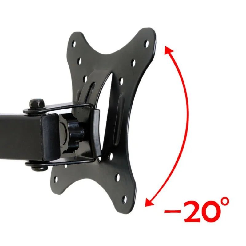 EML602 Full Motion 10-26 inch LCD LED Monitor Holder TV Wall Mount Swivel Tilt Bracket Swing Arm