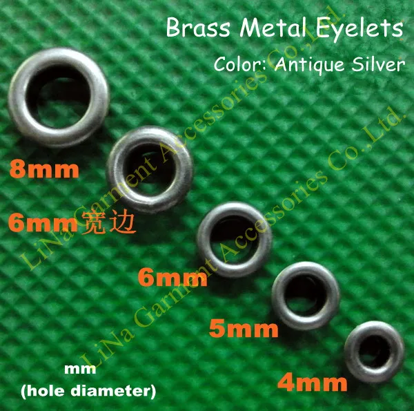 

Antique Silver 7mm Eyelets for Apparel and Scrapbook metal eyelets for garment bags wallet etc accessories CPAM Shipping