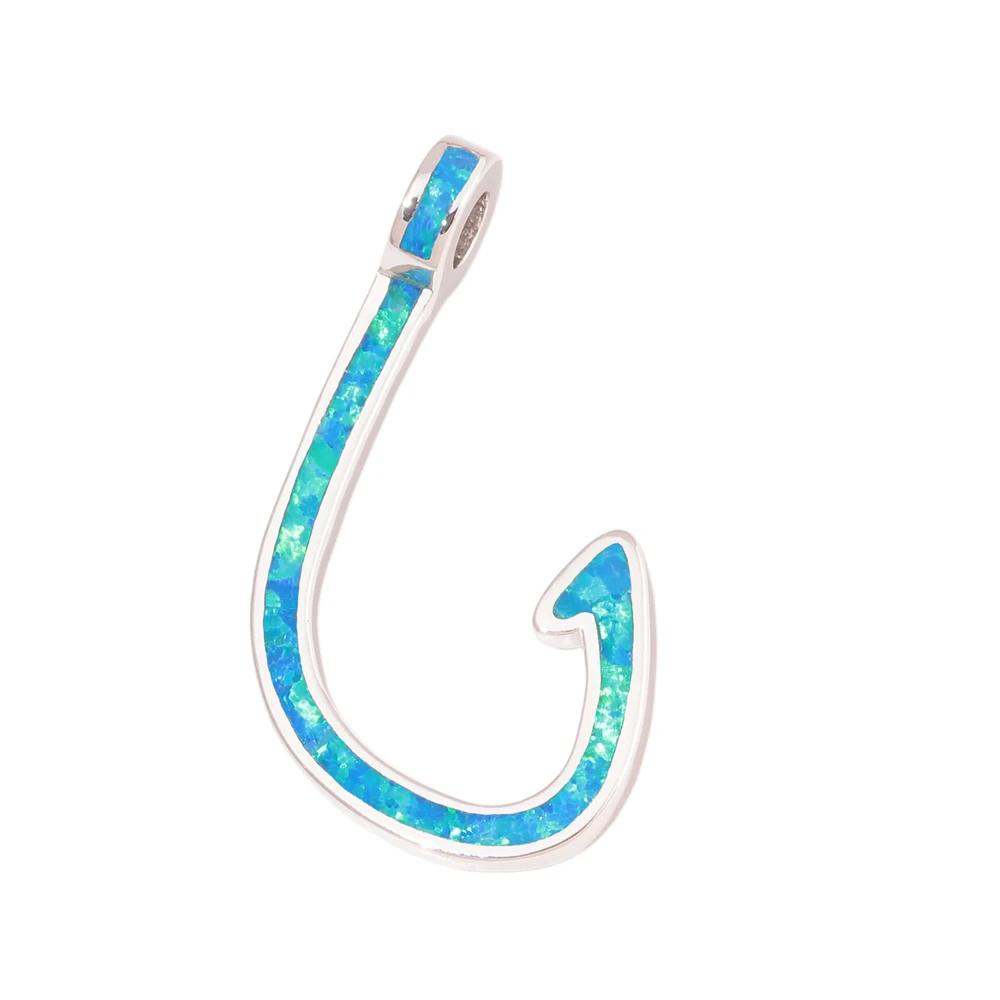 

CiNily Created Blue Fire Opal Silver Plated Wholesale for Women Fashion Jewelry Necklace Pendant 1'' OD7014