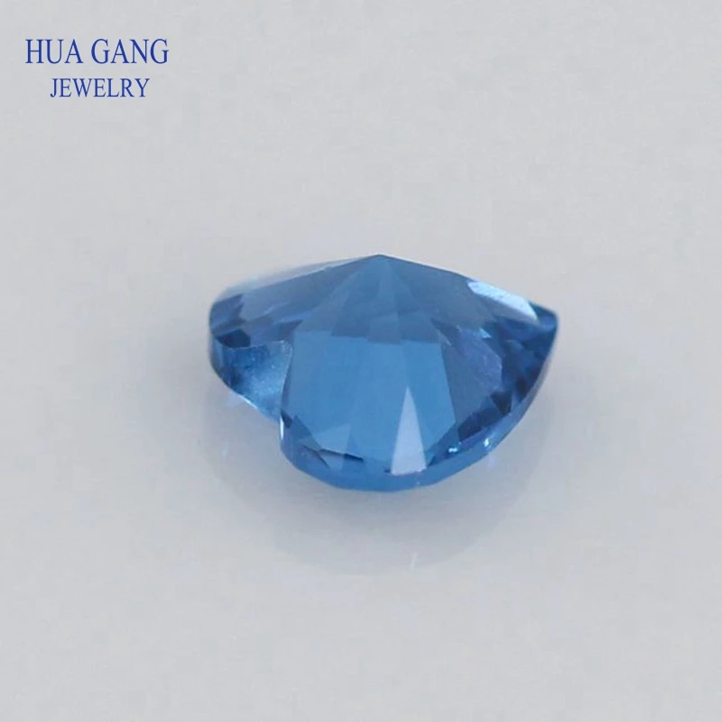 120# Spinel Blue Heart Shape Brilliant Cut Synthetic Spinel Stone For Jewelry Size 3x3-10x10mm