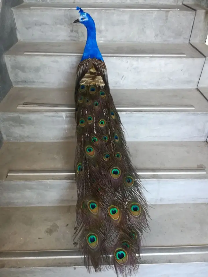 foam&feathers vivid bird beautiful feathers peacock large 120cm pastoral handicraft,garden, party decoration gift b1558